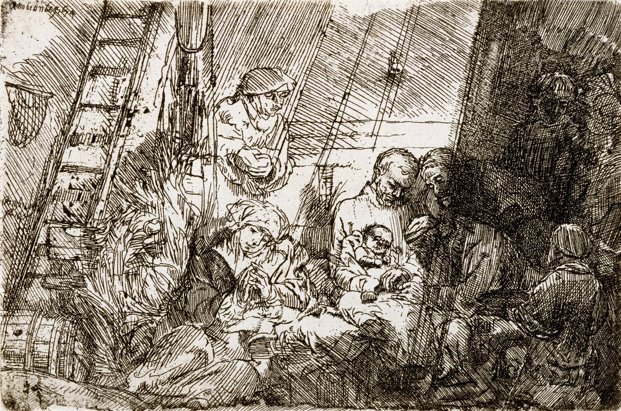 Omskæring i stalden, 1654 af Rembrandt van Rijn