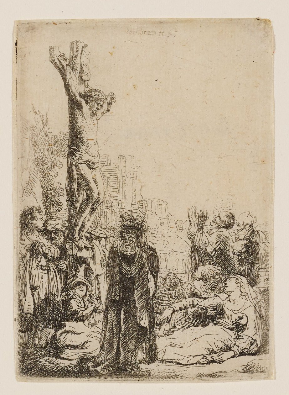 Korsfæstelsen: Lille plade af Rembrandt van Rijn