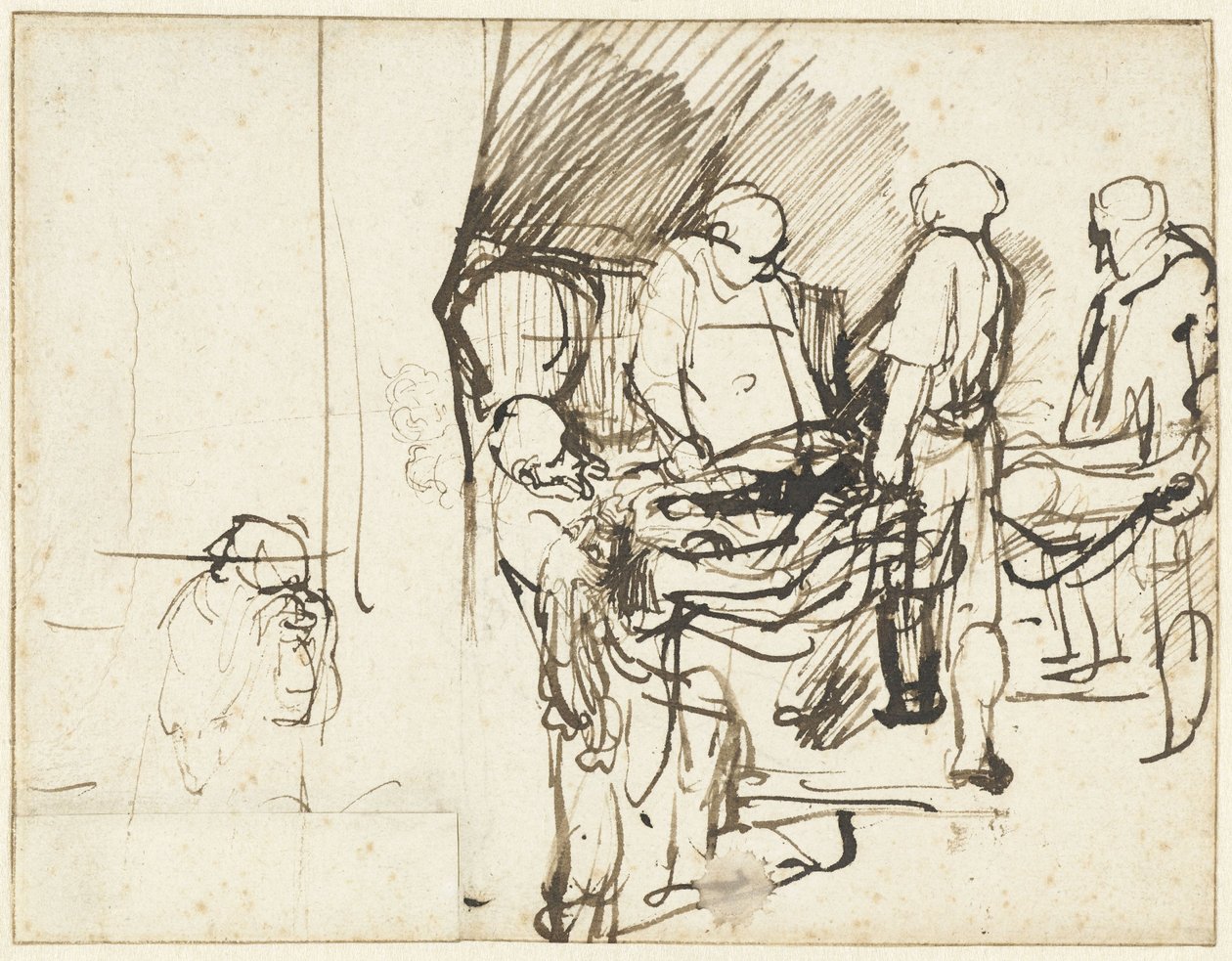 »Begravelsen«, over en skitse af en bøddel af Rembrandt van Rijn