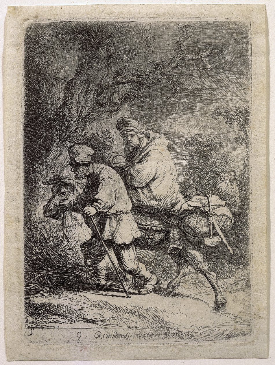 Flugten til Egypten af Rembrandt van Rijn