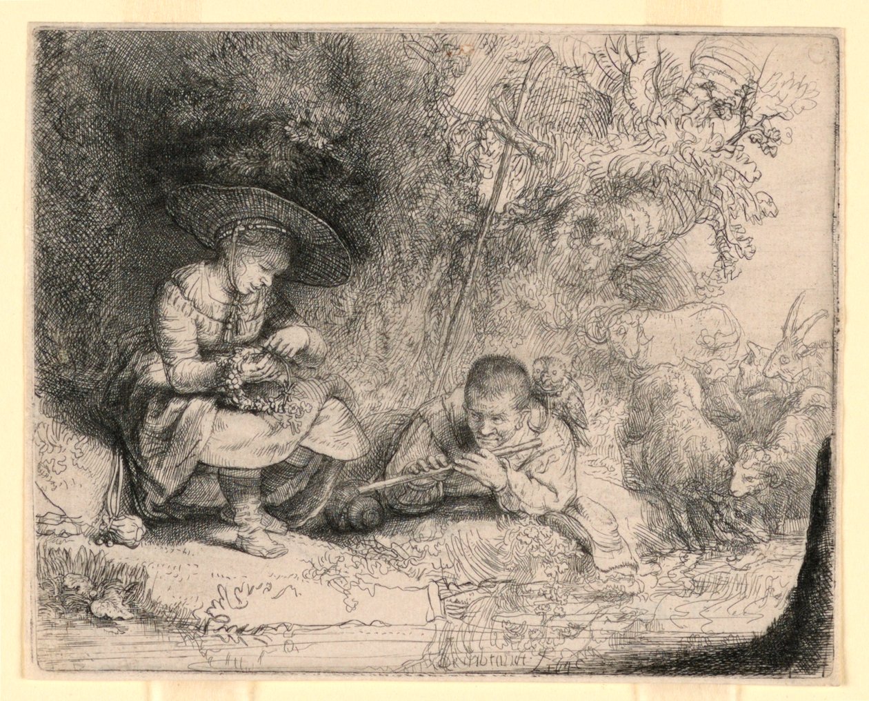 Fløjtespilleren af Rembrandt van Rijn