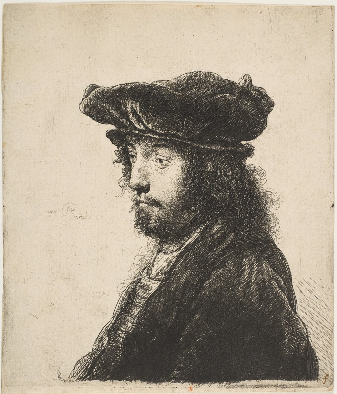 Det fjerde orientalske hoved, ca. 1635. af Rembrandt van Rijn