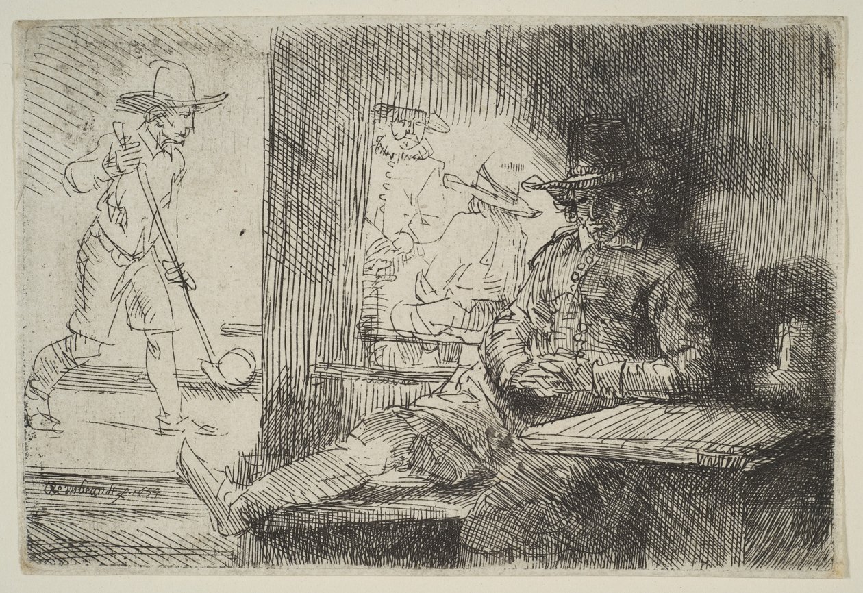 Golfspilleren, 1654. af Rembrandt van Rijn