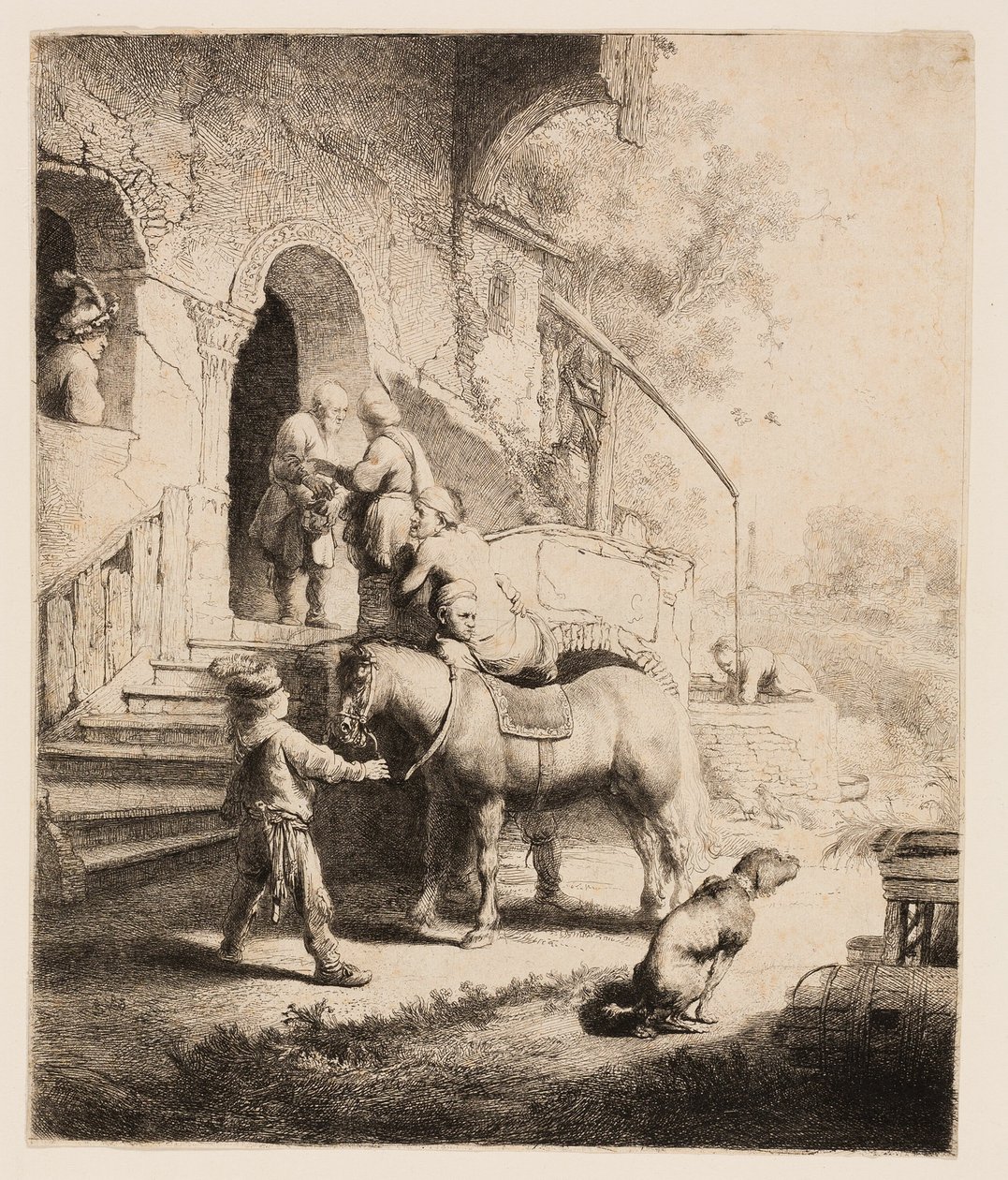 Den barmhjertige samaritaner af Rembrandt van Rijn