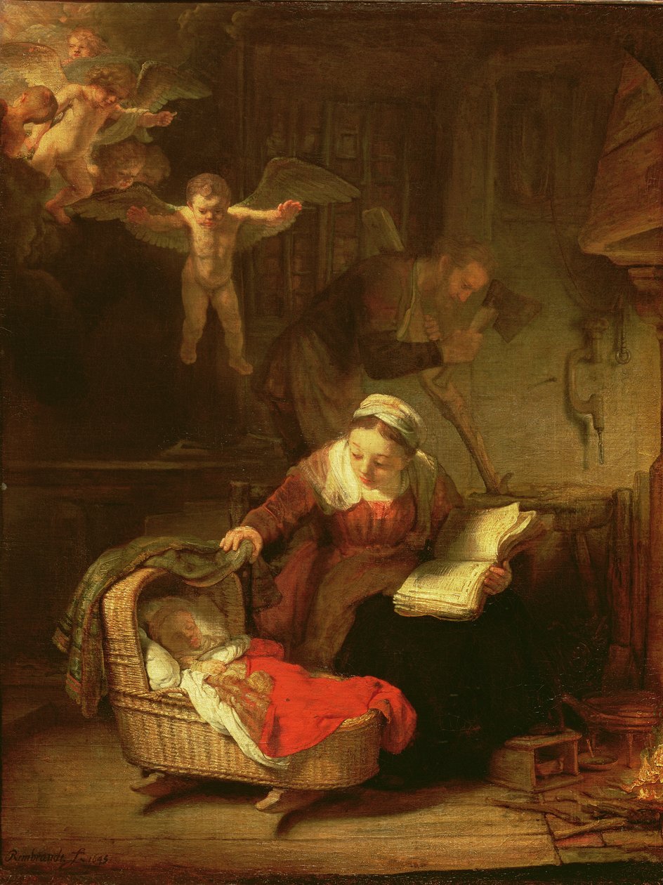 Den hellige familie, ca. 1645 af Rembrandt van Rijn