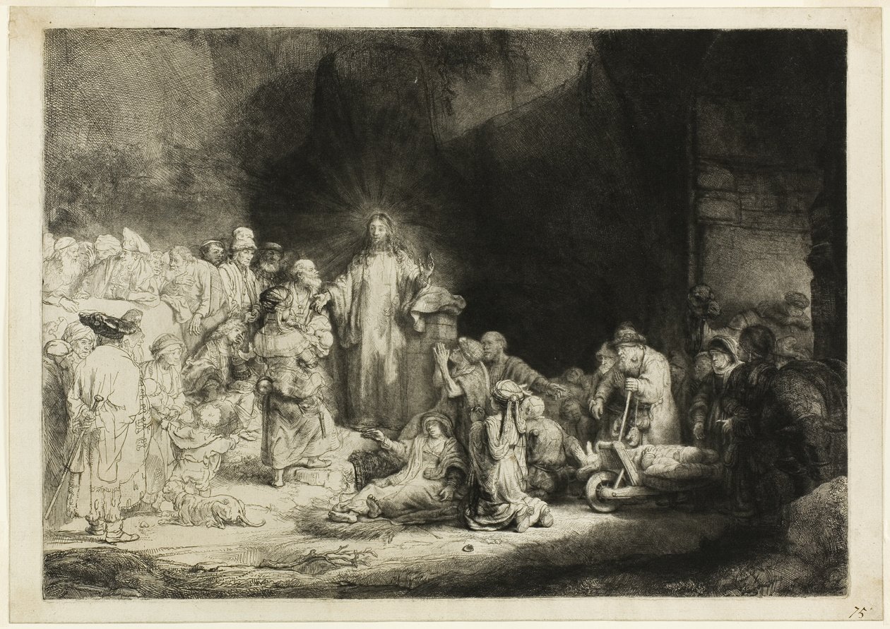 De hundrede gylden print af Rembrandt van Rijn