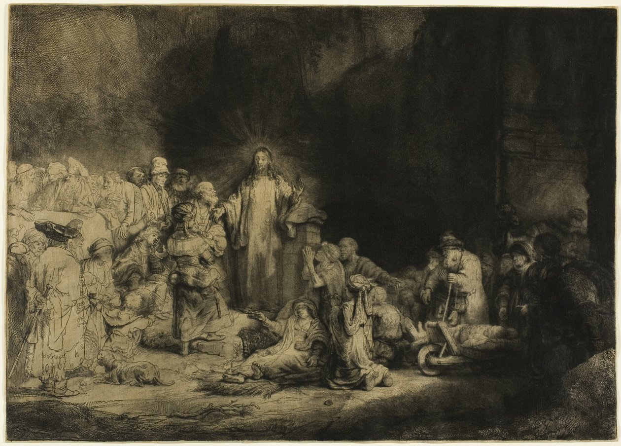 De hundrede gylden print af Rembrandt van Rijn