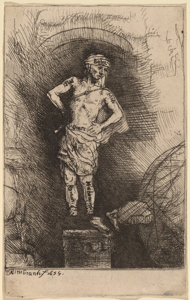 Billedet set af Nebukadnezzar af Rembrandt van Rijn