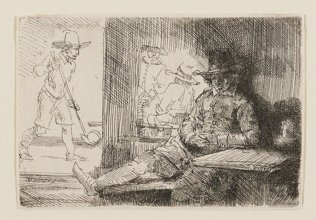 Kolf-afspilleren af Rembrandt van Rijn