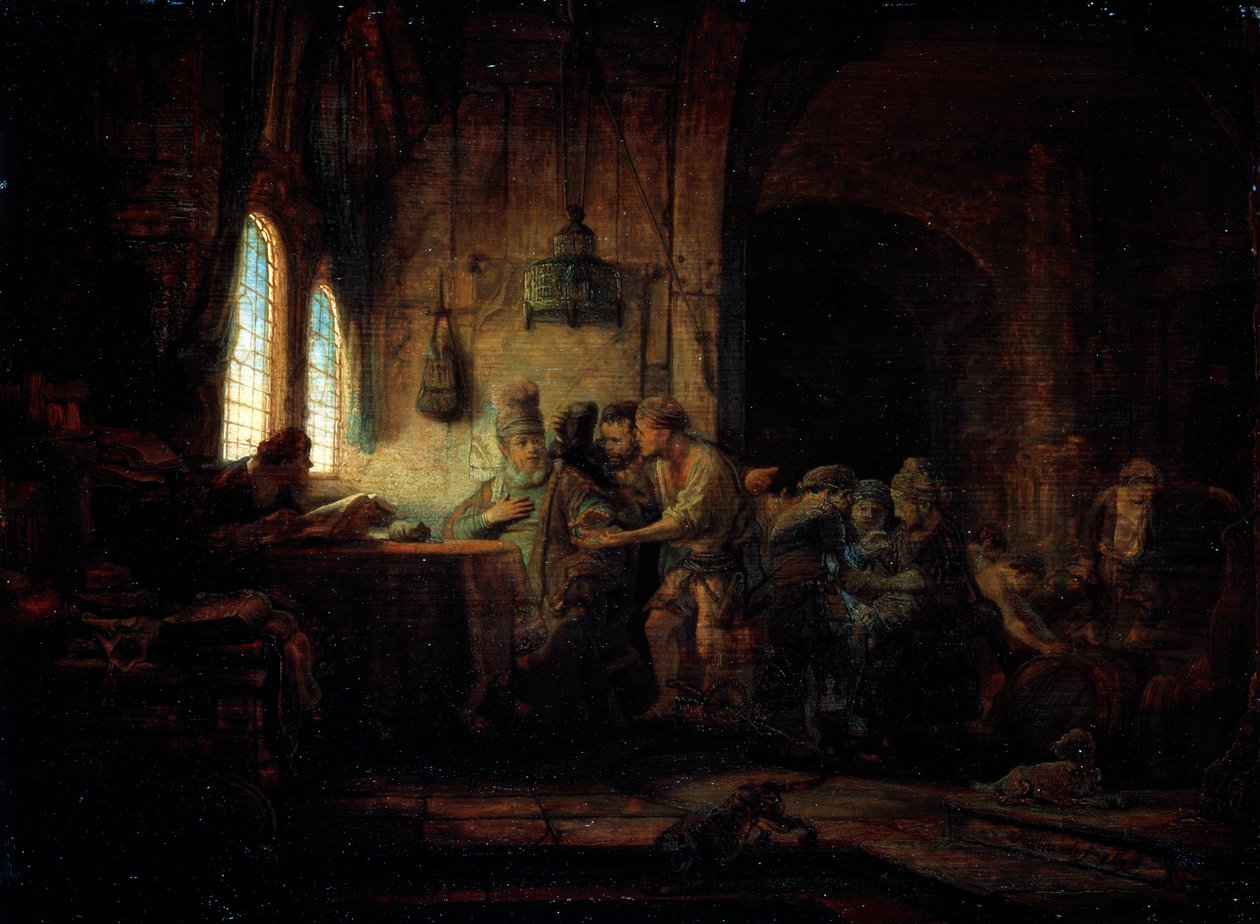 Lignelsen om arbejderne i vingården, 1637. af Rembrandt van Rijn