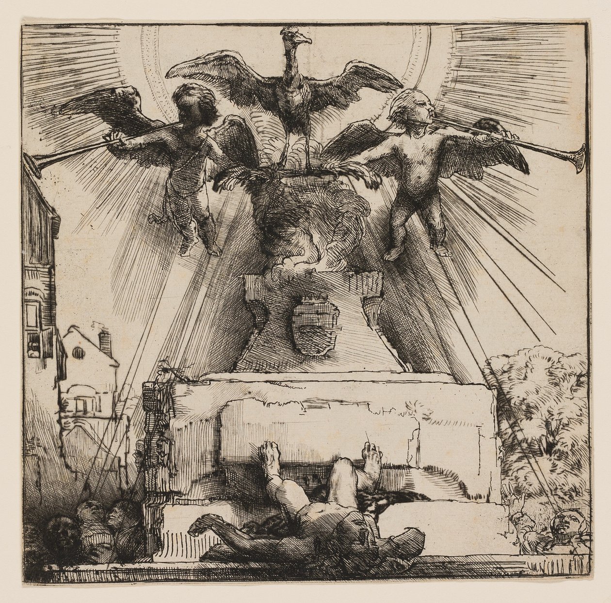 Føniks eller statuen væltet af Rembrandt van Rijn