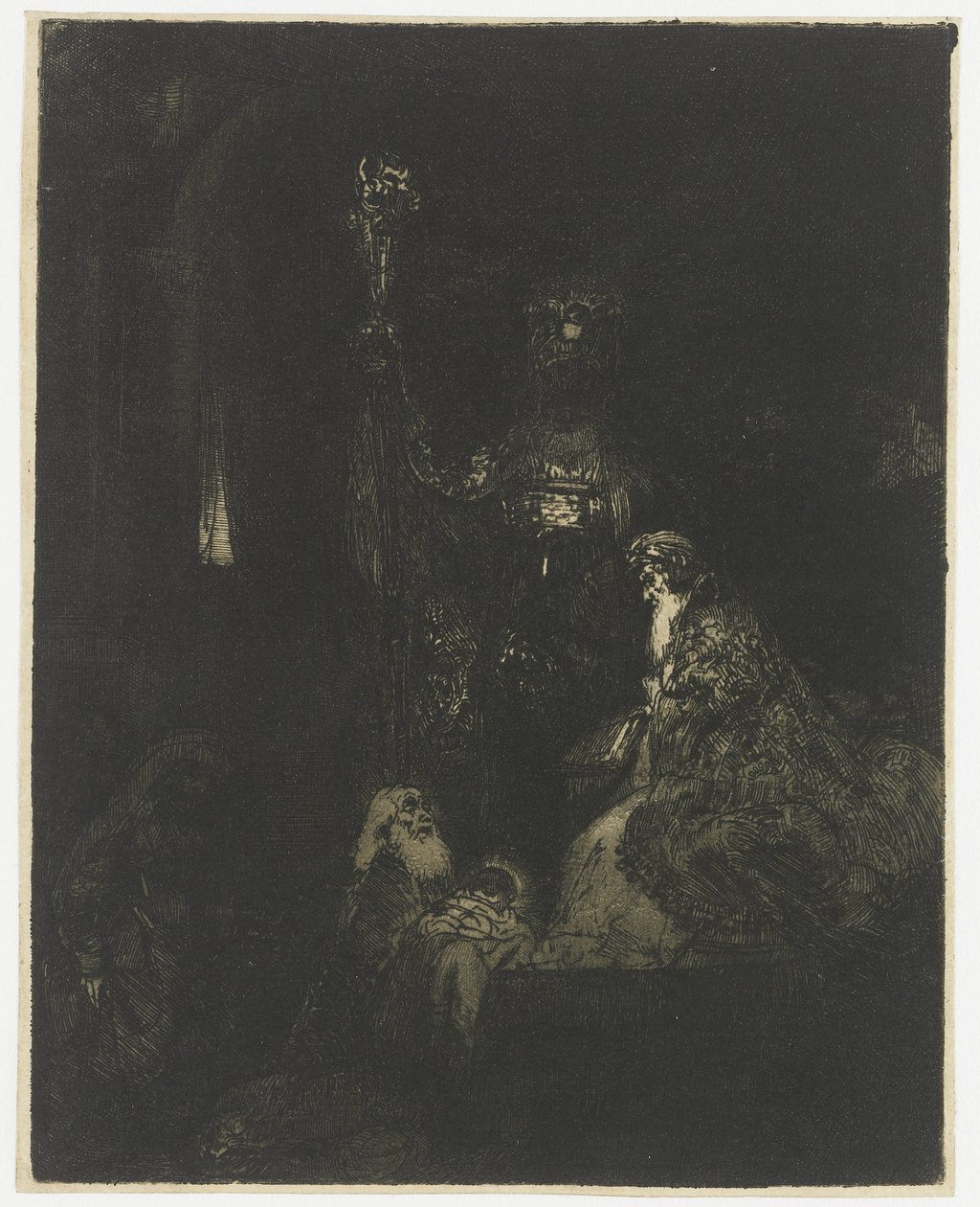 Præsentationen i templet Præsentationen i templet på den mørke måde af Rembrandt van Rijn
