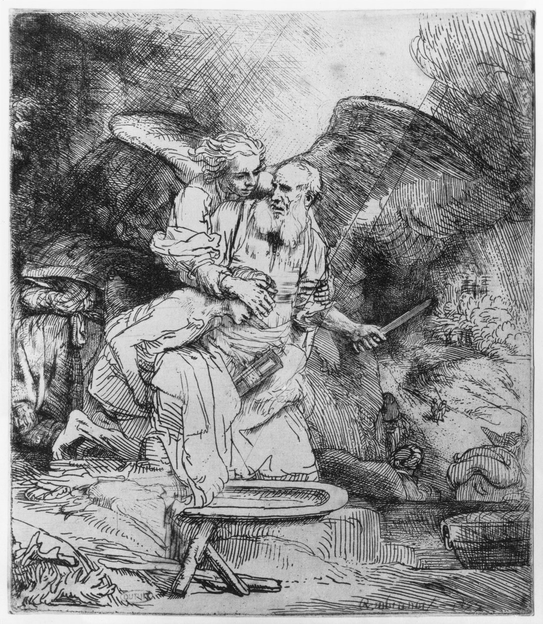 Abrahams offer, 1645 af Rembrandt van Rijn