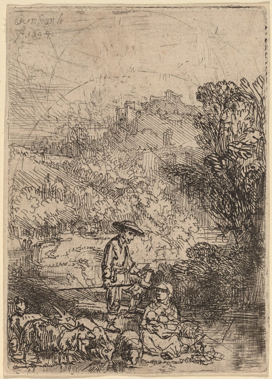 Hyrden og hans familie af Rembrandt van Rijn