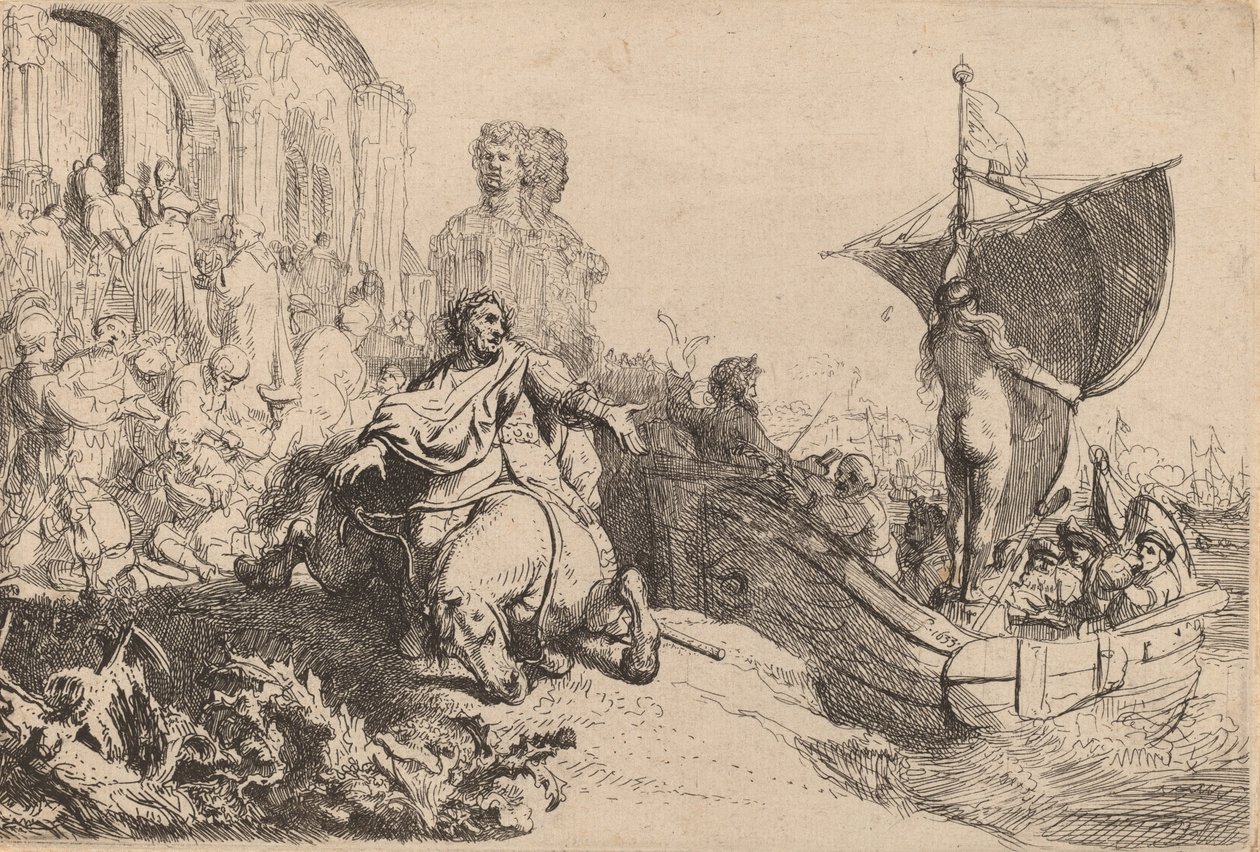 Lykkeskibet, 1633. af Rembrandt van Rijn