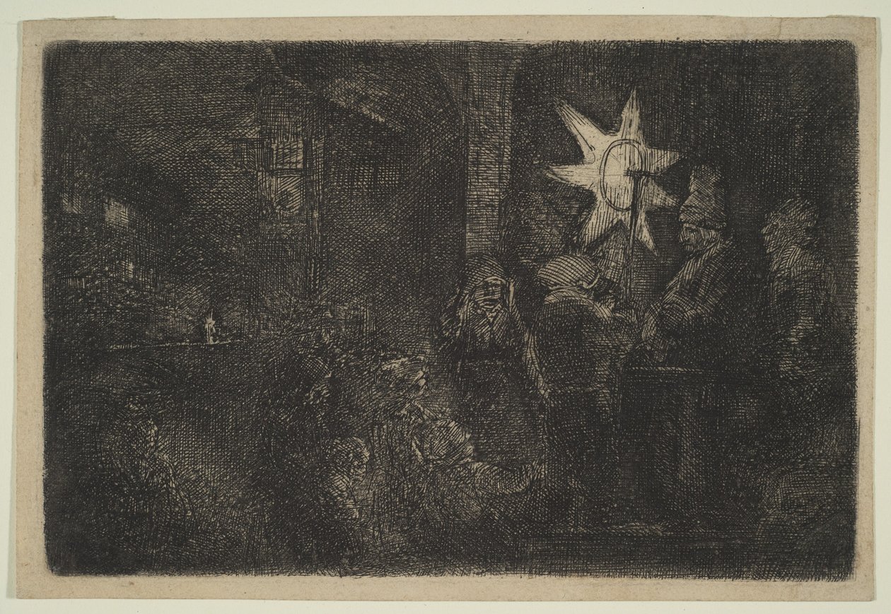 The Star of Kings: A Night Piece, ca. 1651. af Rembrandt van Rijn