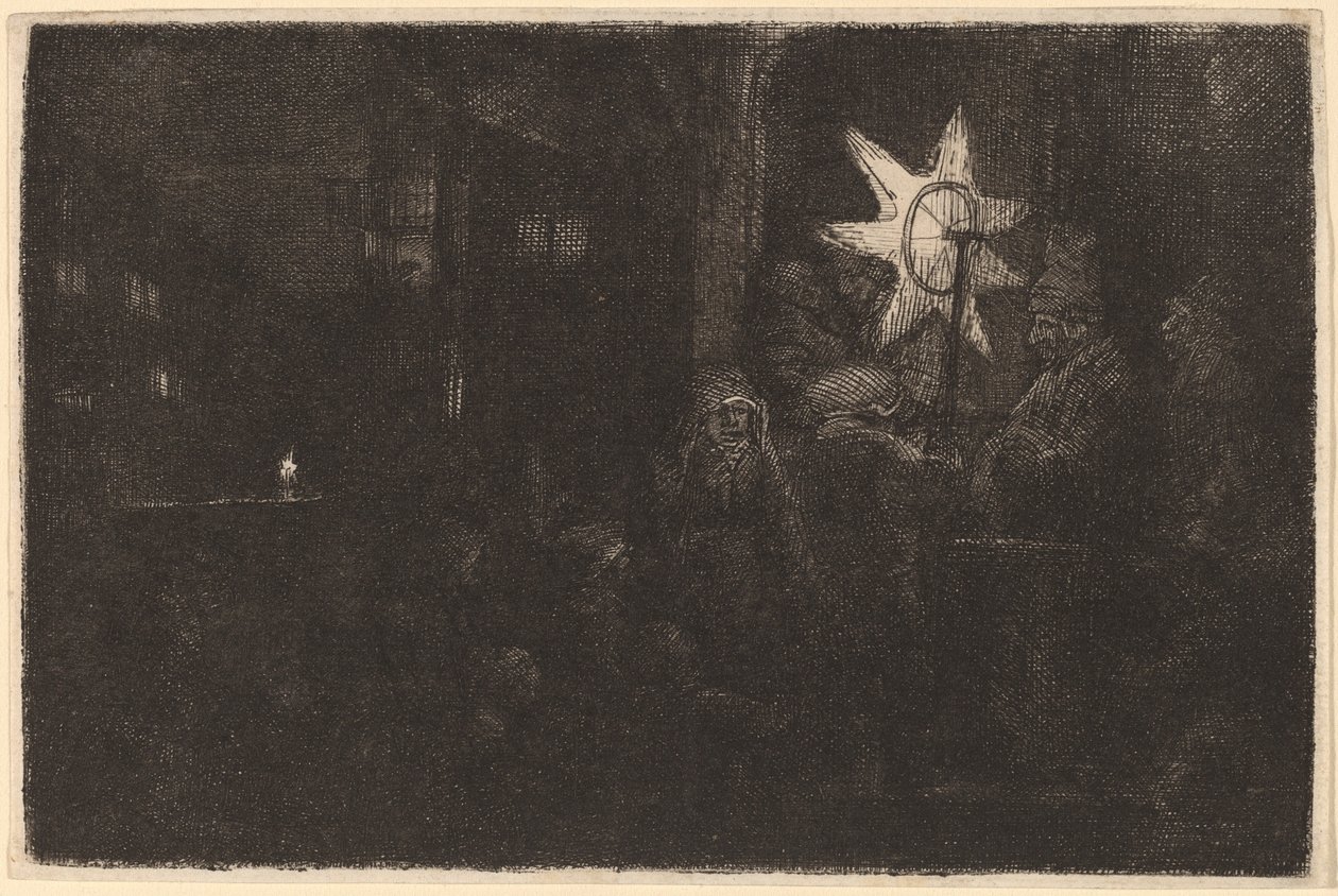 The Star of the Kings: a Night Piece af Rembrandt van Rijn