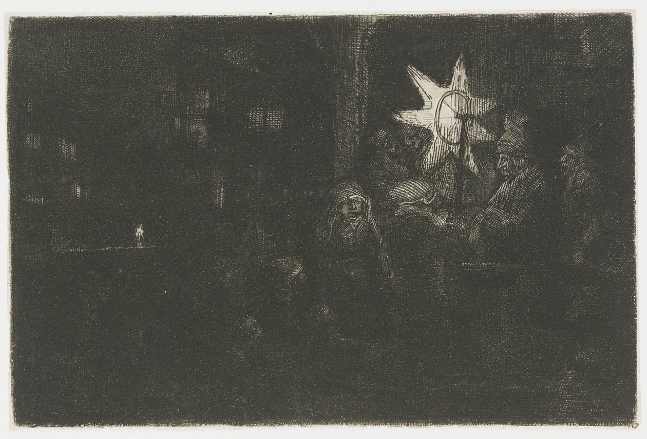 The Star of the Kings: et natstykke af Rembrandt van Rijn
