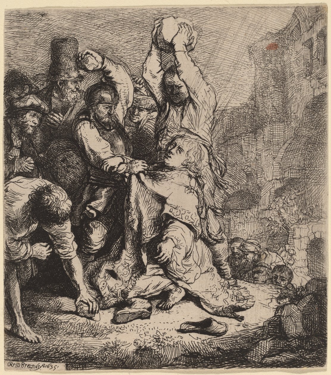 Steningen af Sankt Stefan af Rembrandt van Rijn