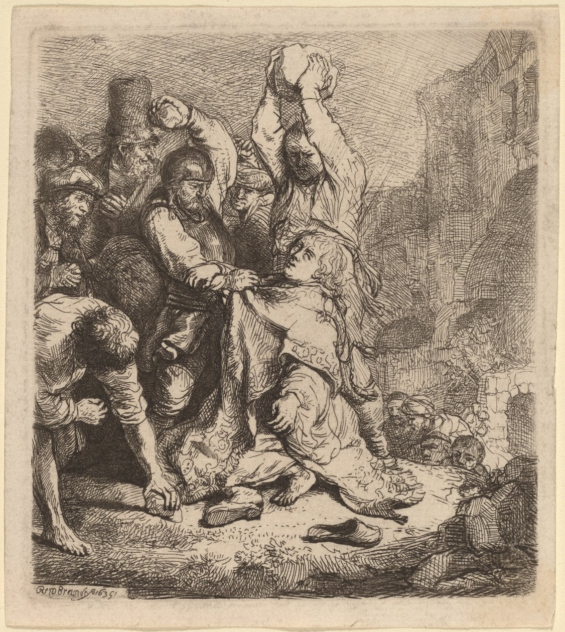 Steningen af Sankt Stefan af Rembrandt van Rijn