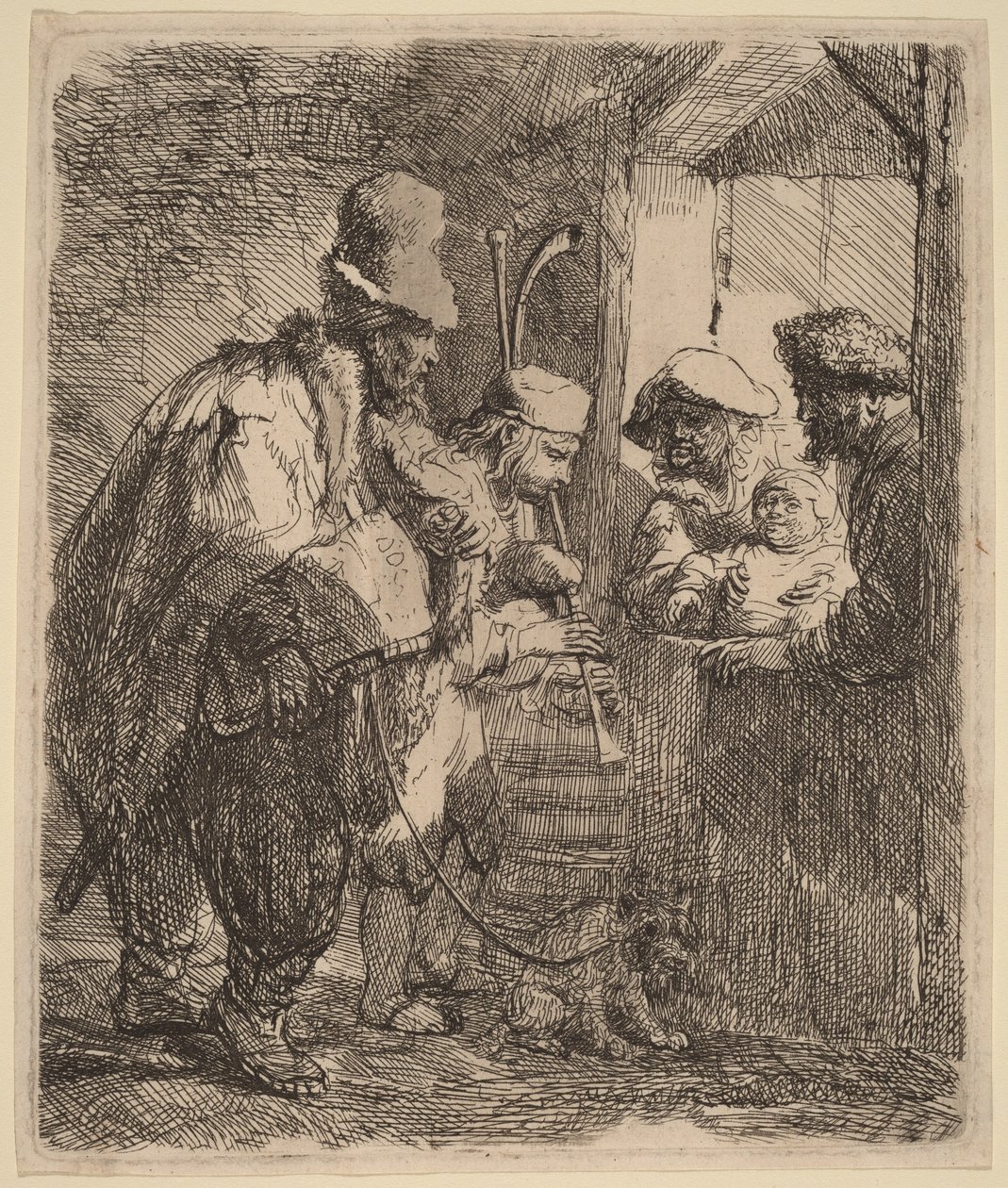 De omvandrende musikere af Rembrandt van Rijn