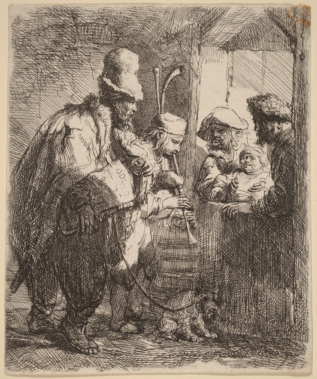 De omvandrende musikere af Rembrandt van Rijn