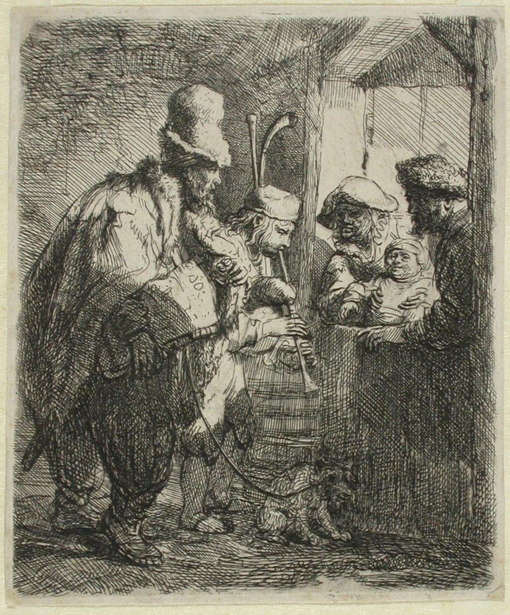 De omvandrende musikere af Rembrandt van Rijn