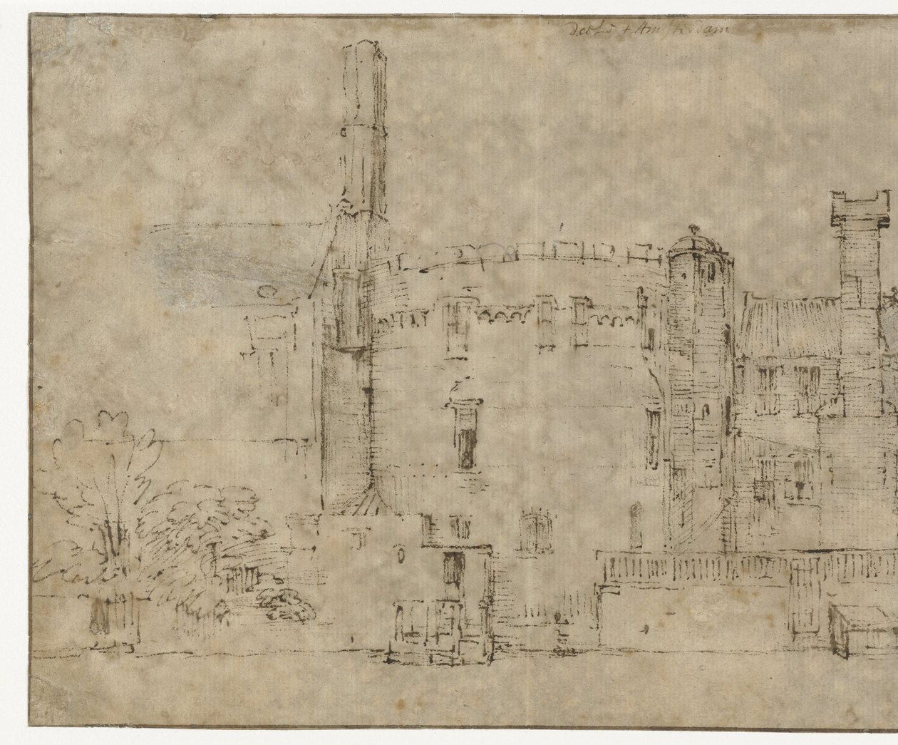 Swijgh Utrecht Tower i Amsterdam af Rembrandt van Rijn