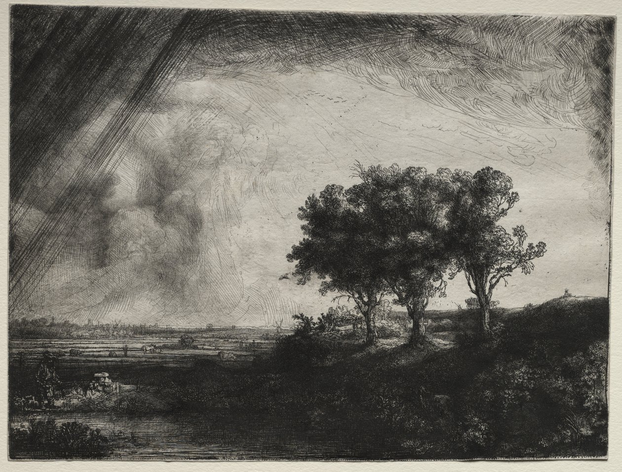 De tre træer af Rembrandt van Rijn