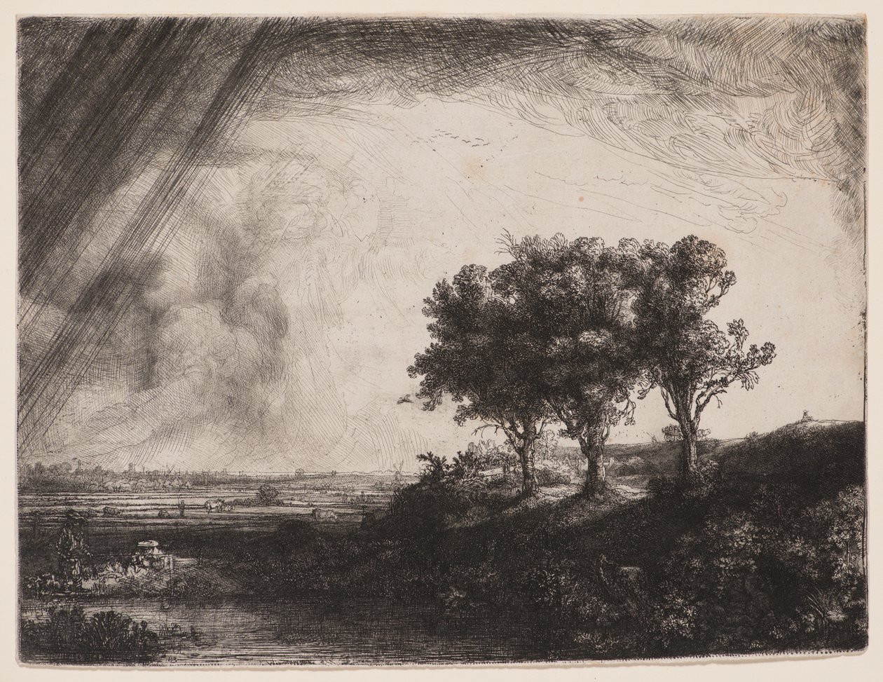 De tre træer af Rembrandt van Rijn