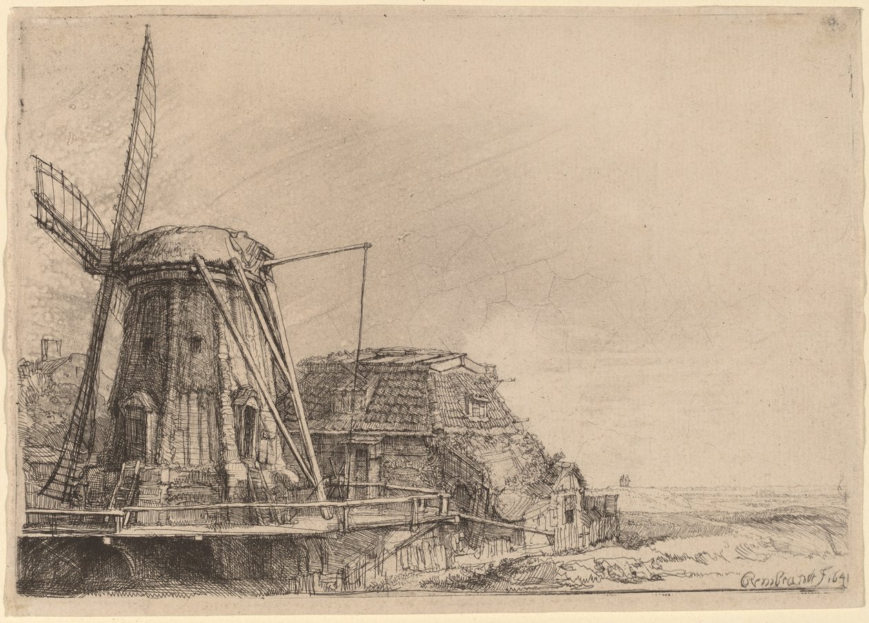 Vindmøllen af Rembrandt van Rijn