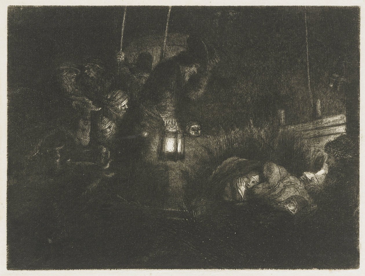 Hyrdernes tilbedelse: et natstykke af Rembrandt van Rijn