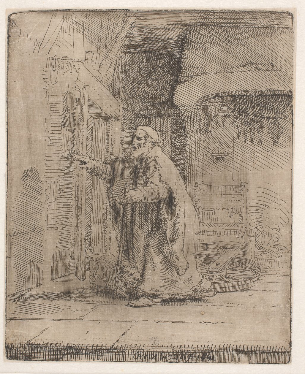 Tobits blindhed: det større billede af Rembrandt van Rijn