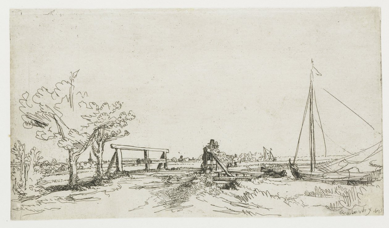 Broen ved Klein Kostverloren på Amstel af Rembrandt van Rijn