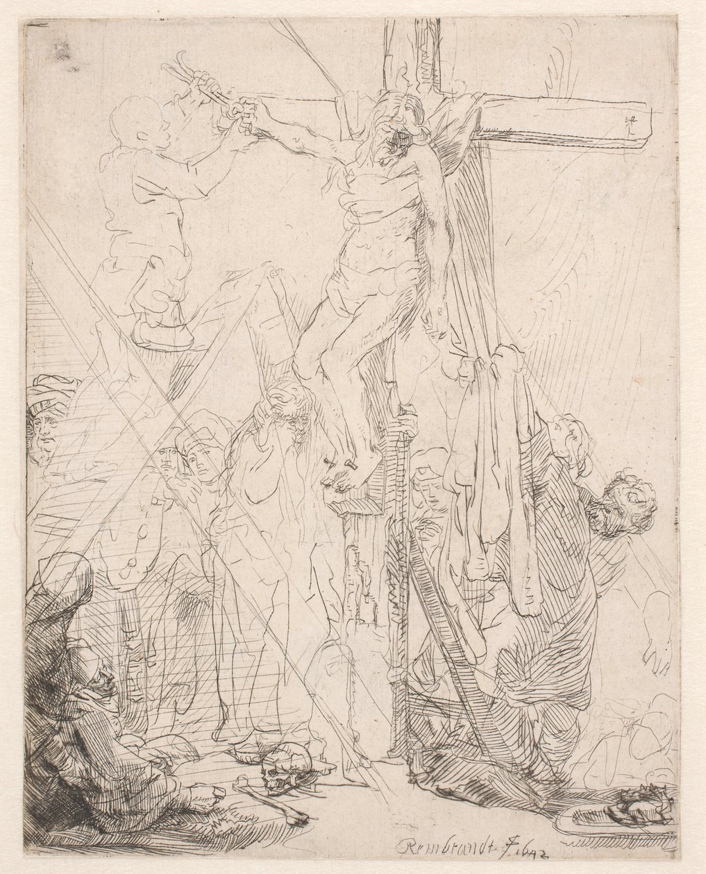Nedtagningen fra korset: en skitse af Rembrandt van Rijn