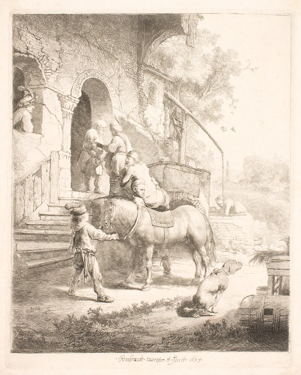 Den barmhjertige samaritaner af Rembrandt van Rijn