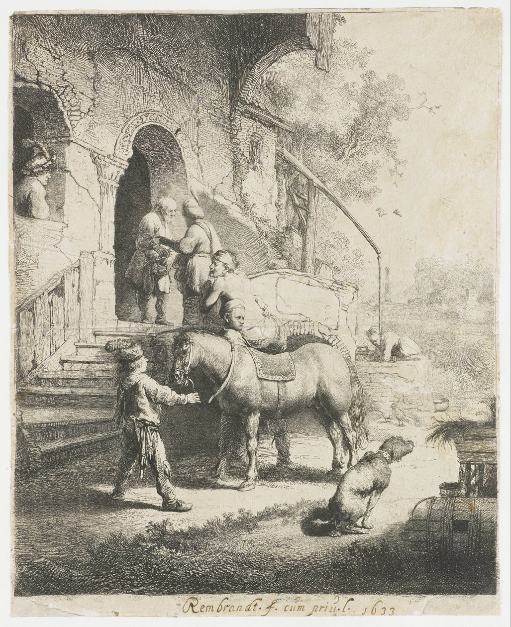 Den barmhjertige samaritaner af Rembrandt van Rijn