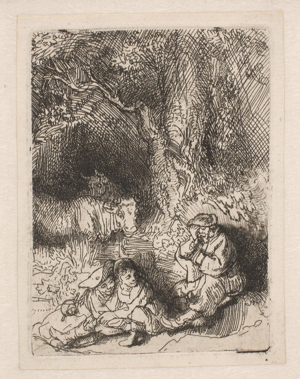 Den sovende hyrde af Rembrandt van Rijn