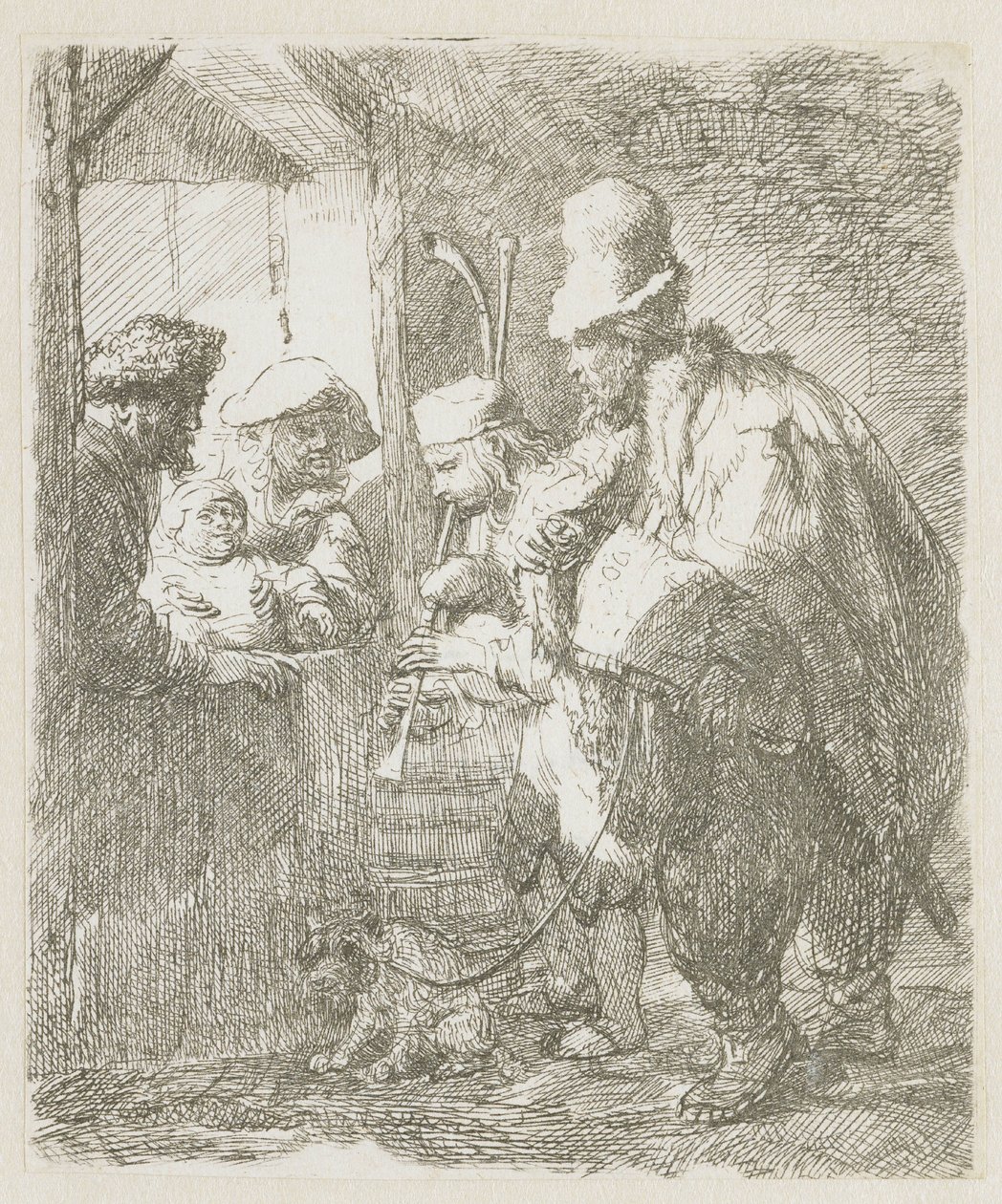 Gademusikanterne af Rembrandt van Rijn