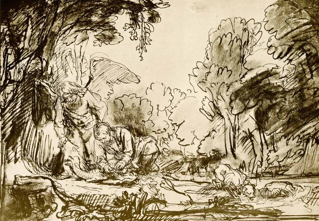 Tobias rensede fisken af Rembrandt van Rijn