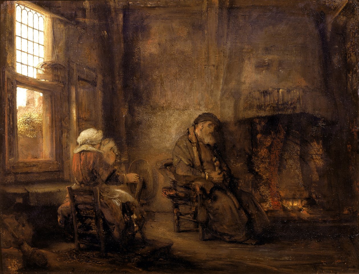 Tobit og Anna venter på, at deres søn vender tilbage, 1659 af Rembrandt van Rijn