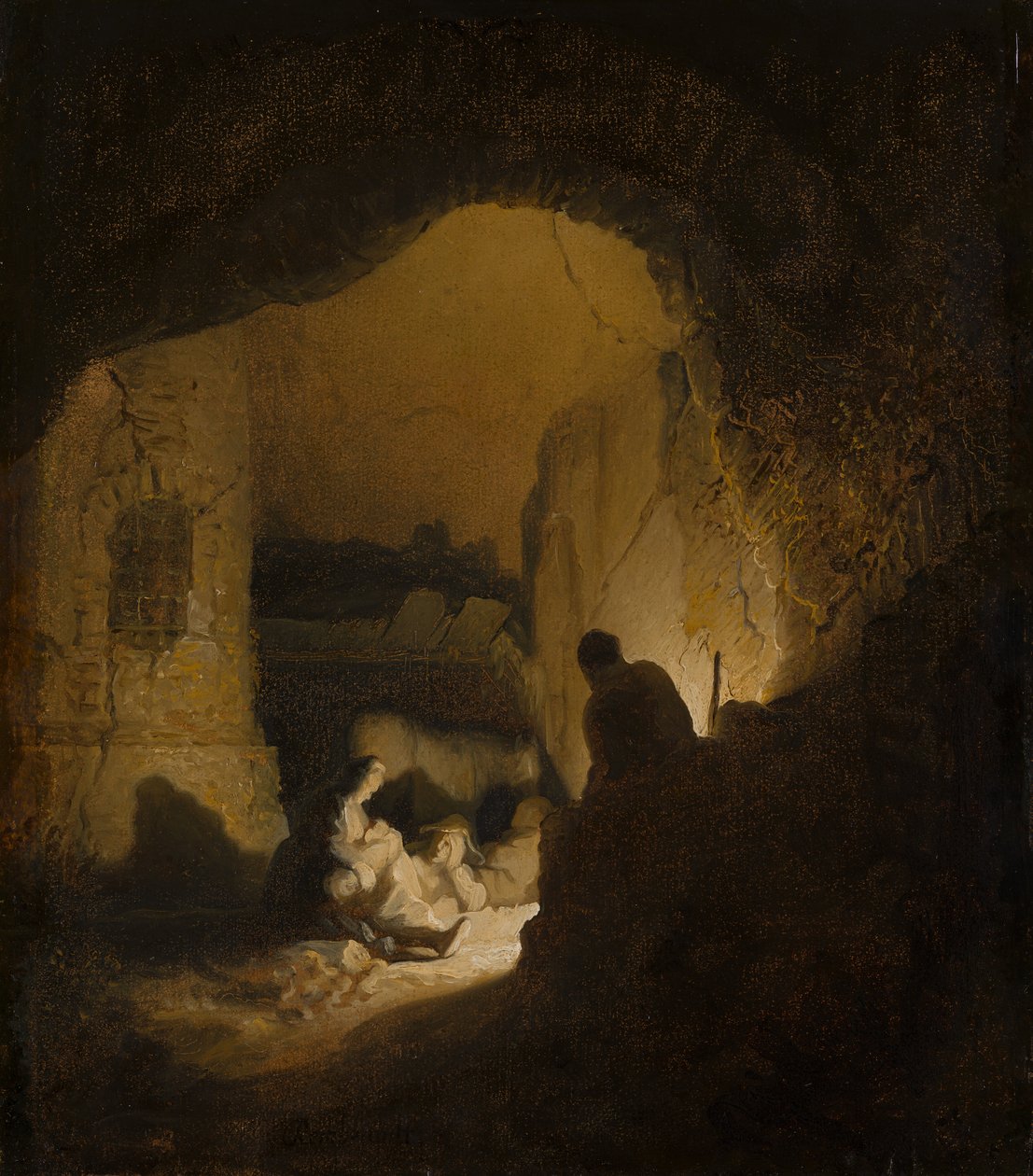 Rejsende hviler af Rembrandt van Rijn