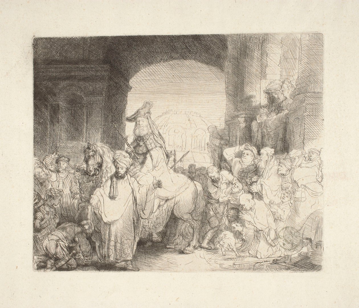 Mardocheus’ triumf af Rembrandt van Rijn