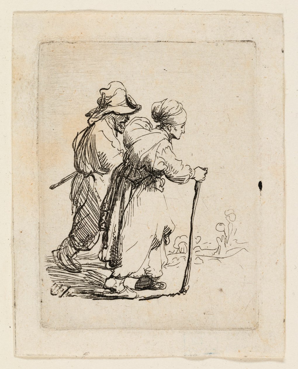 To Vagabonder, en Mand og en Kvinde af Rembrandt van Rijn
