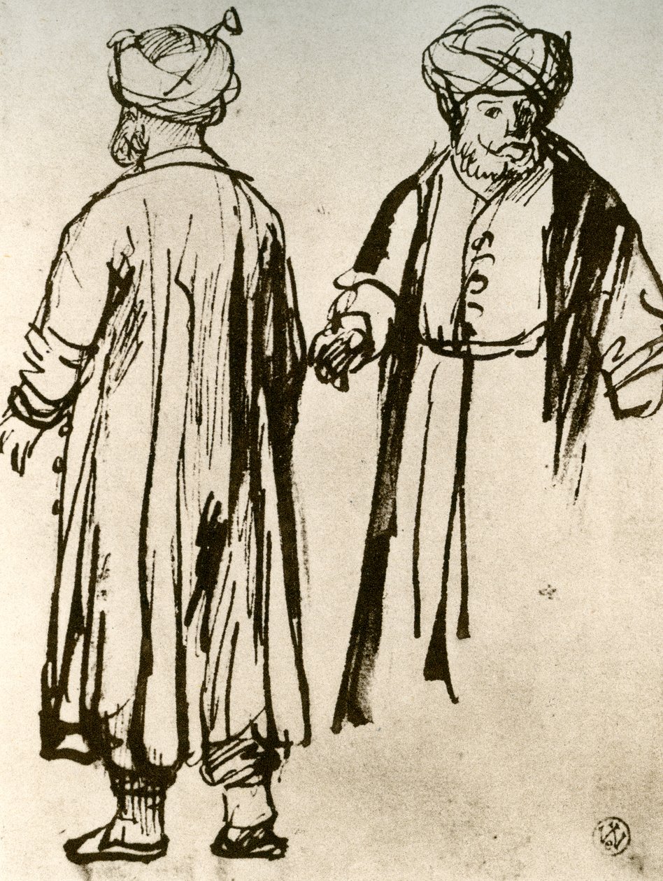 To tyrkere går, 1913. af Rembrandt van Rijn