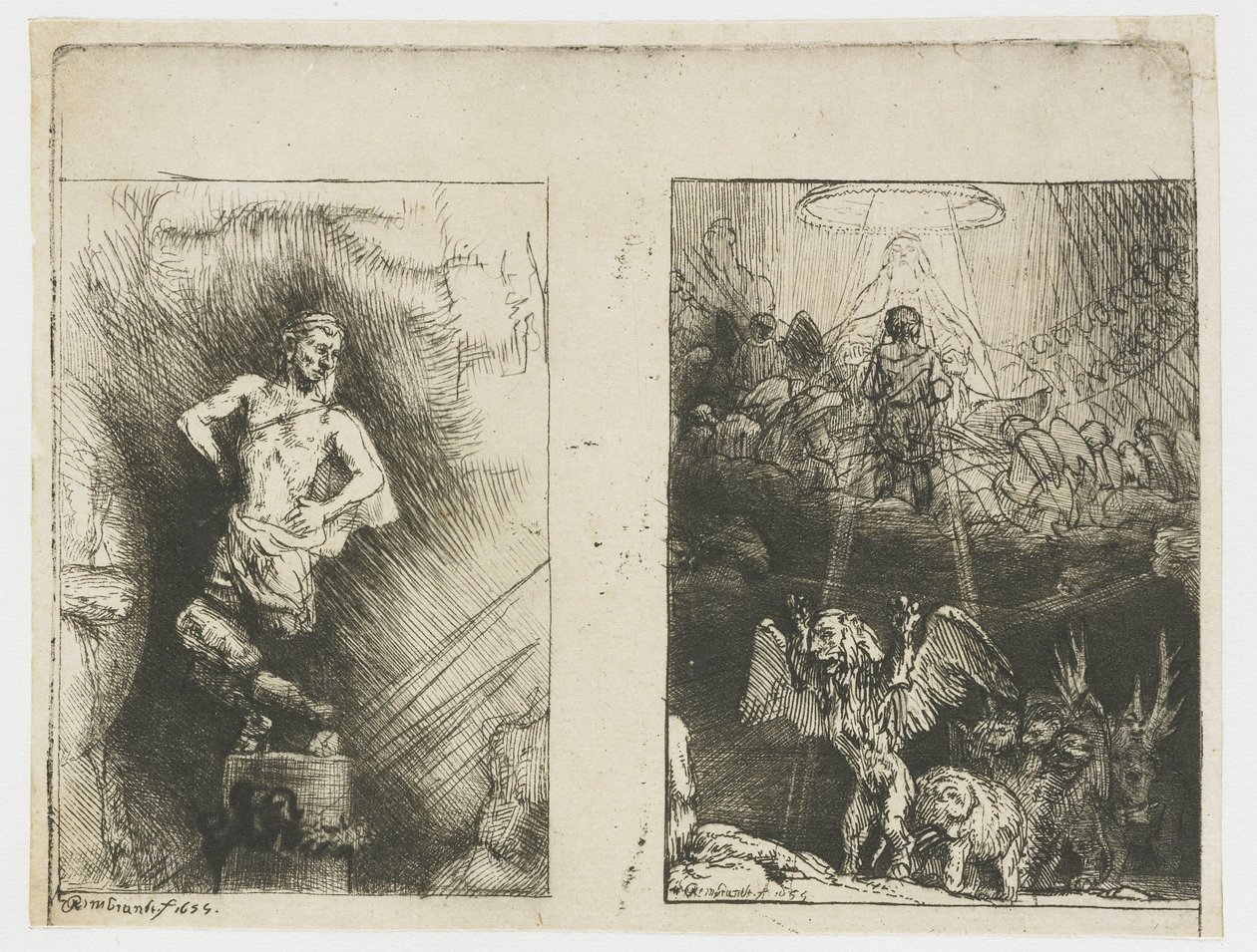 To illustrationer til Menasseh Ben Israels 