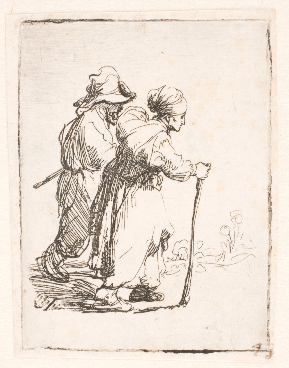 To vagabonde, en mand og en kvinde af Rembrandt van Rijn