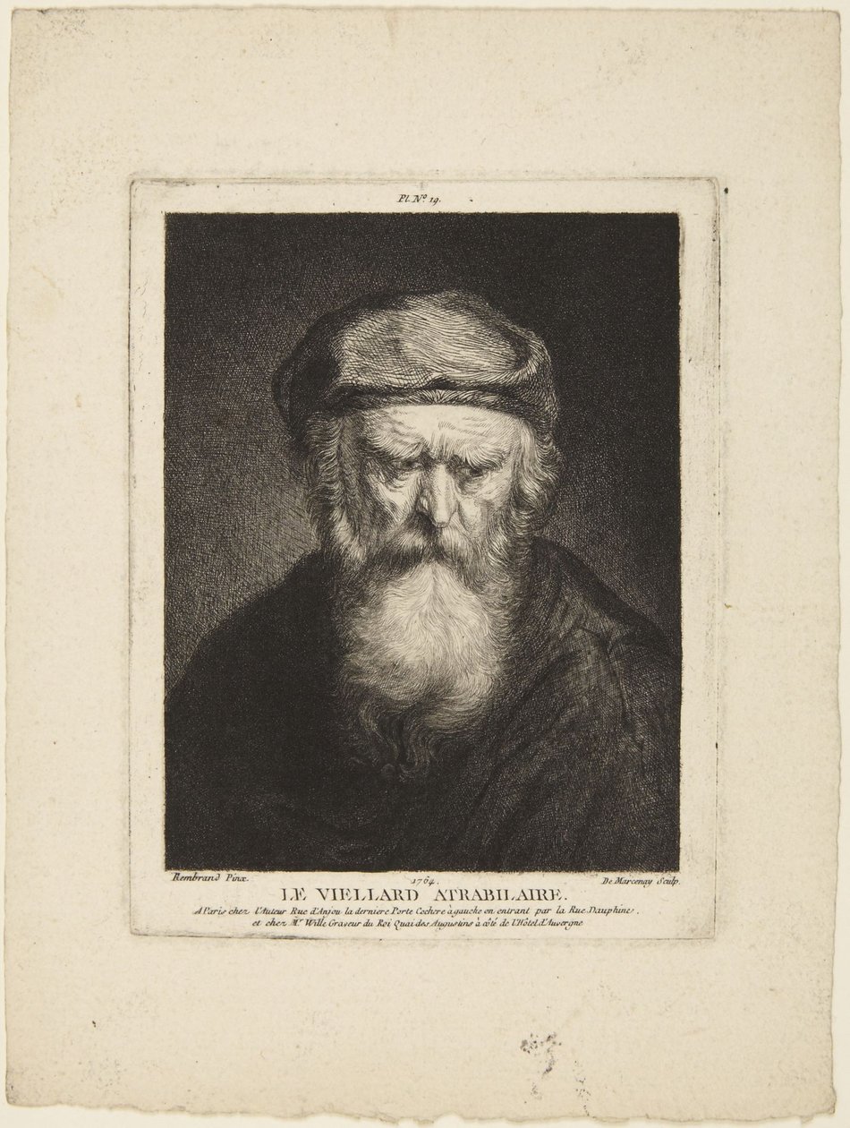 Gnaven gammel mand af Rembrandt van Rijn
