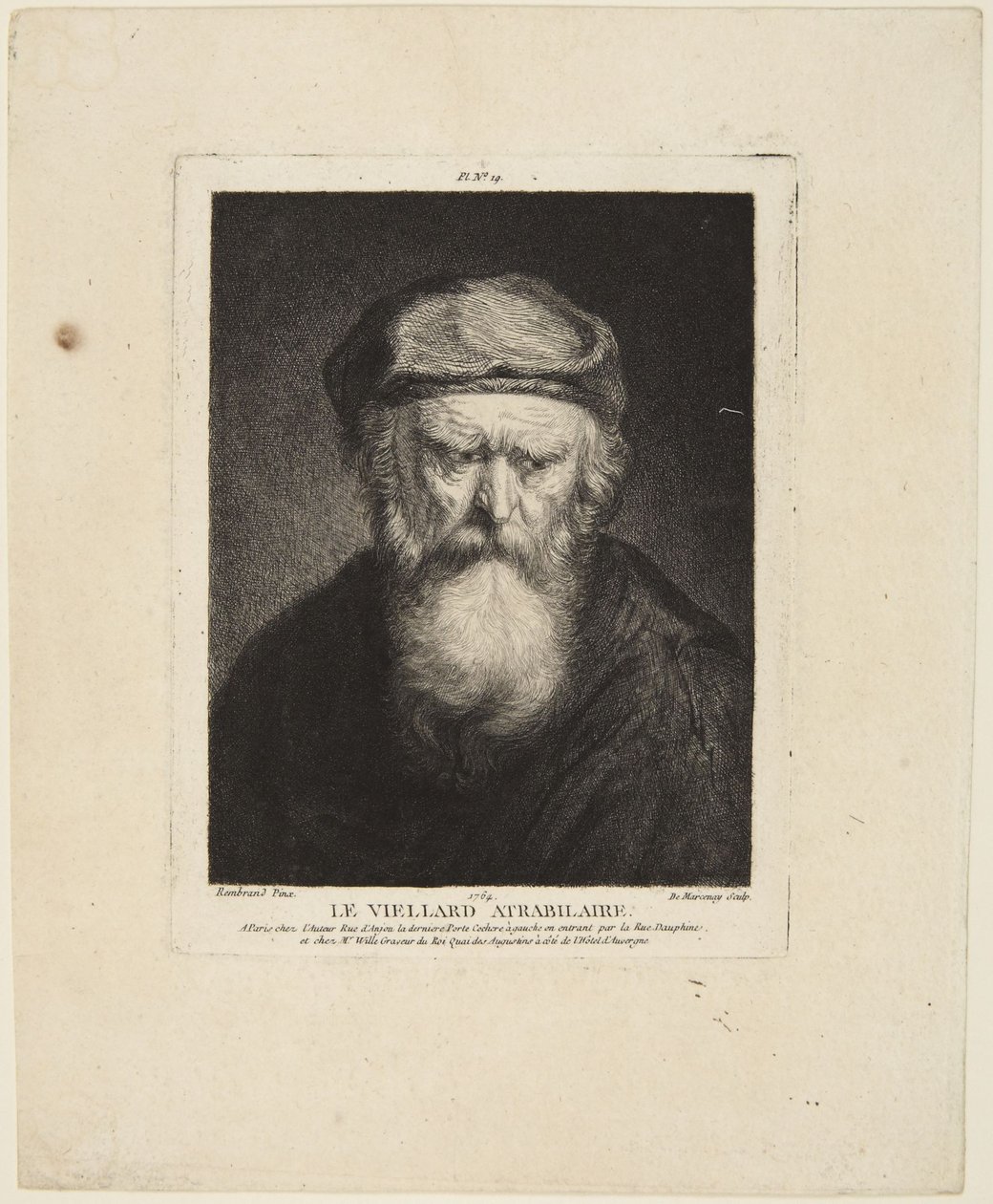 Gnaven gammel mand af Rembrandt van Rijn