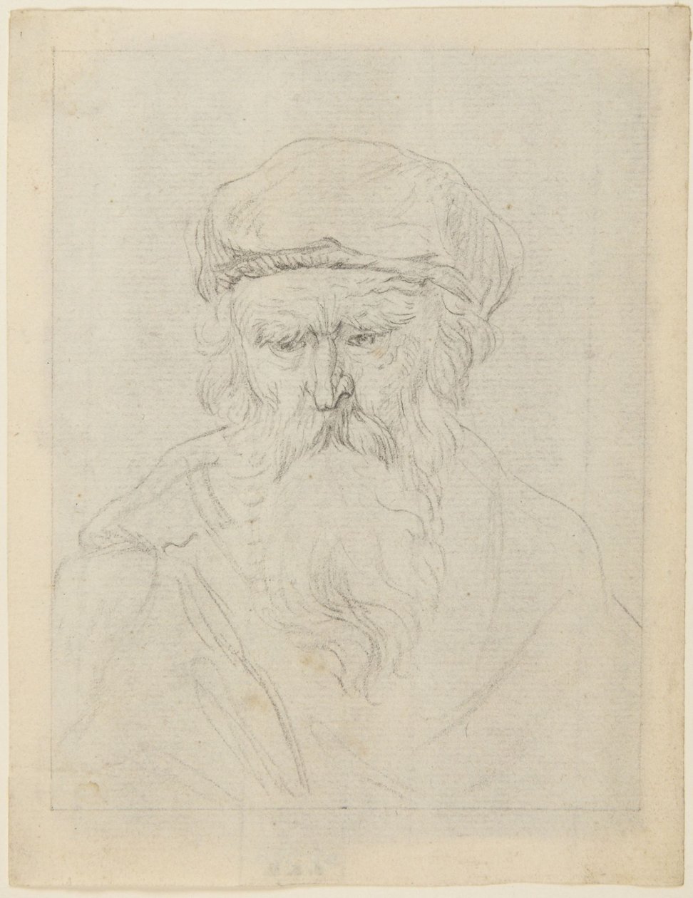 Gnavent gammel mand af Rembrandt van Rijn